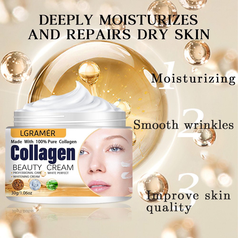 Natural Face Wrinkle Removal Anti Aging Face Cream Moisturizer 100% Pure Collagen Cream
