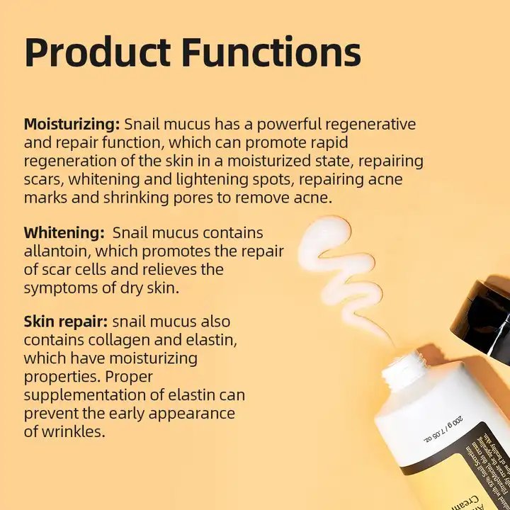 Best Private Label Women Moisturizing Brightening Skin Care Face Whitening Cream Beauty Anti Aging Collagen Snail Face Cream