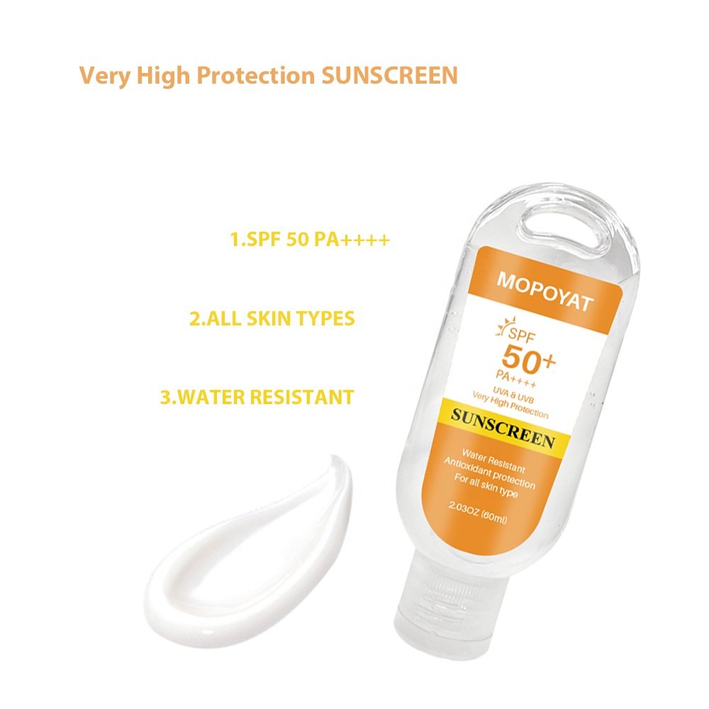 MOPOYAT Wholesale Factory Manufacturer Natural Private Label Face Skin Care Whitening Sunblock Sun Screen Lotion Sunscreen Cream
