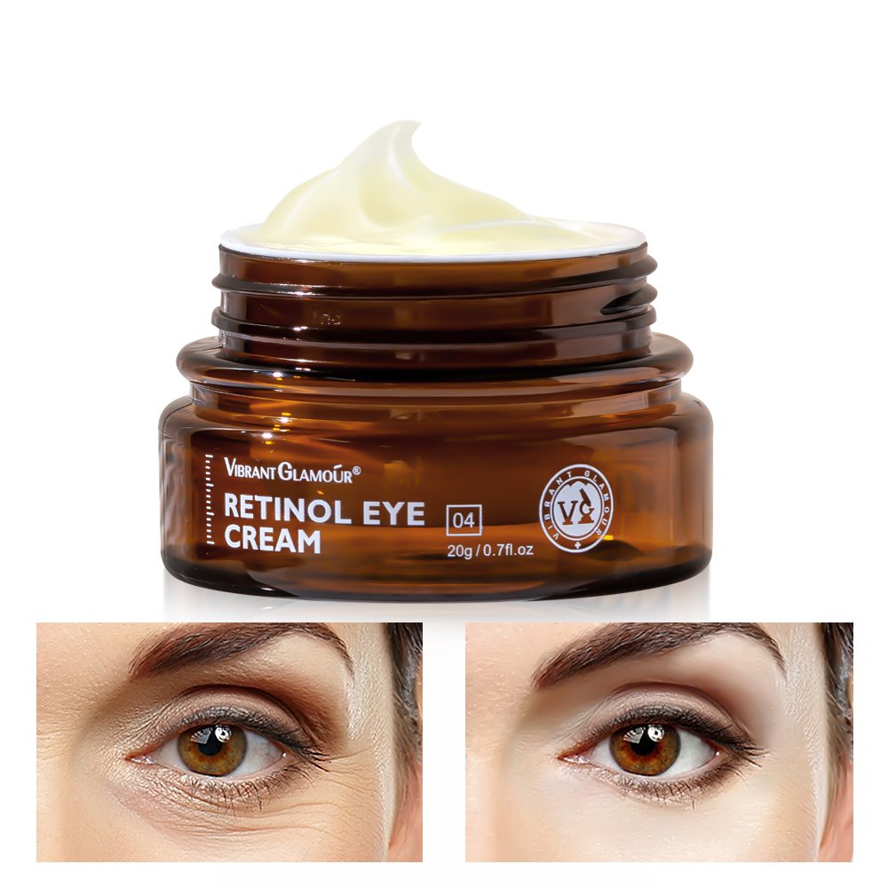 VIBRANT GLAMOUR Retinol Eye Cream Dark Circles Fade Fine Lines Remove Eye Bags Anti Wrinkle Anti Aging Firming Eye Cream