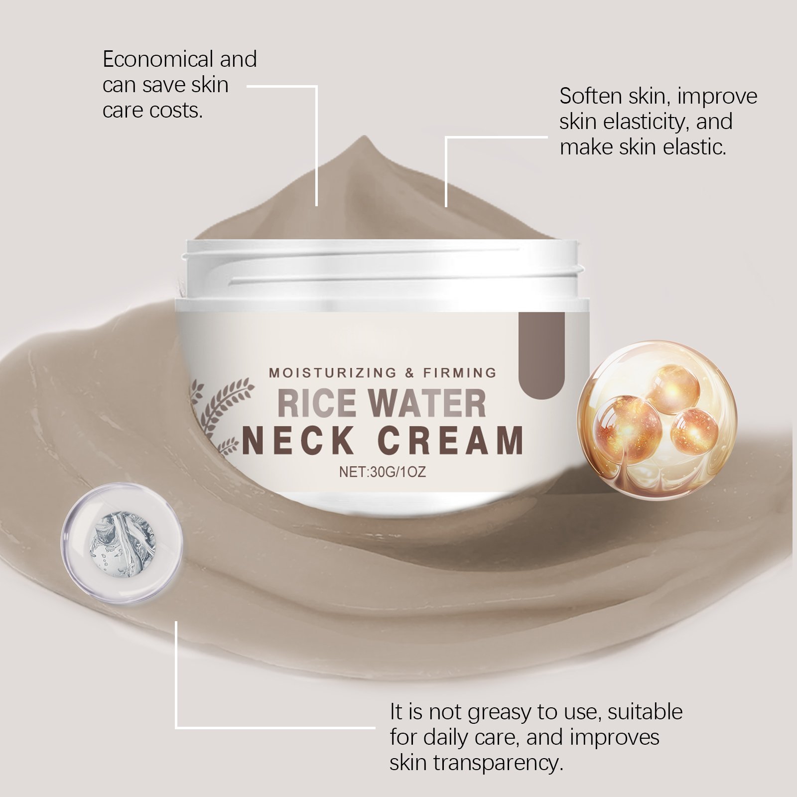 Private Label Neck Cream Collagen Retinol Skin Moisturizing Tightening Face Cream Neck Lift Firming Face Neck Wrinkle Cream