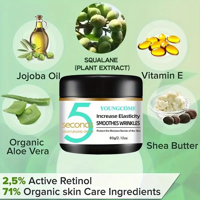 60g Retinol Wrinkles Removal Face Cream Anti-aging Products Improve Puffiness Fade Fine Lines Smooth Face Skin Care