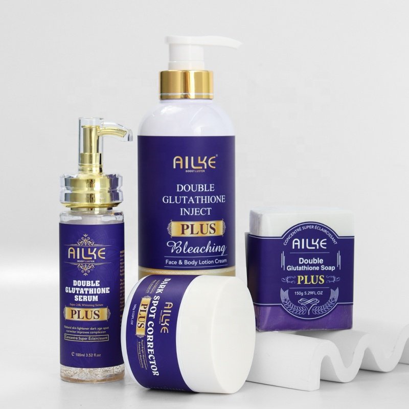 2024 Organic Glowing Double Glutathione 4K Plus Vegan Face Cream Brightening Beauty Products Whitening Skin Care Set (New)
