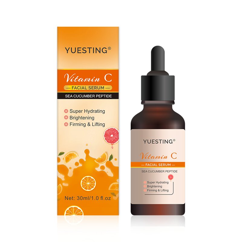 Face Care Serum Beauty Hot Sale Facial Vitamin C Brightening Serum With Sea Cucumber Peptide Hyaluronic Acid Serum OEM Supply