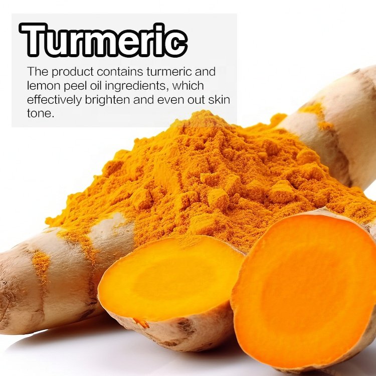 Private Label Toner Body Scrub Lotion Face Cream Soap Bar Caramel Acne Treatment Tumeric Skin Care Set (New) For Skin Lightening