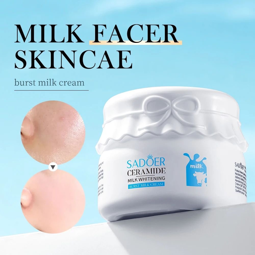 Natural Organic Vegan Brightening Moisturizing Whitening Anti Aging burst Goat milk Face Cream Moisturizing Lotion Facial Cream