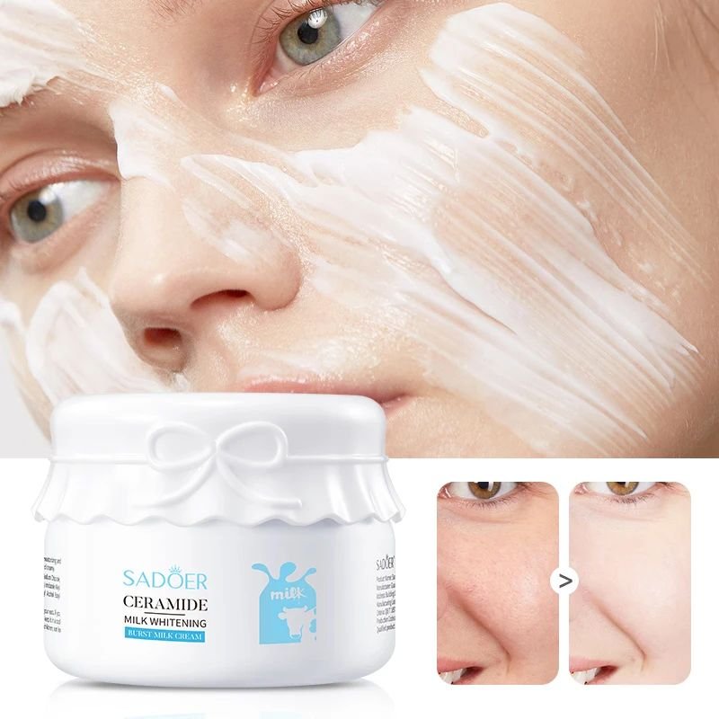 Natural Organic Vegan Brightening Moisturizing Whitening Anti Aging burst Goat milk Face Cream Moisturizing Lotion Facial Cream