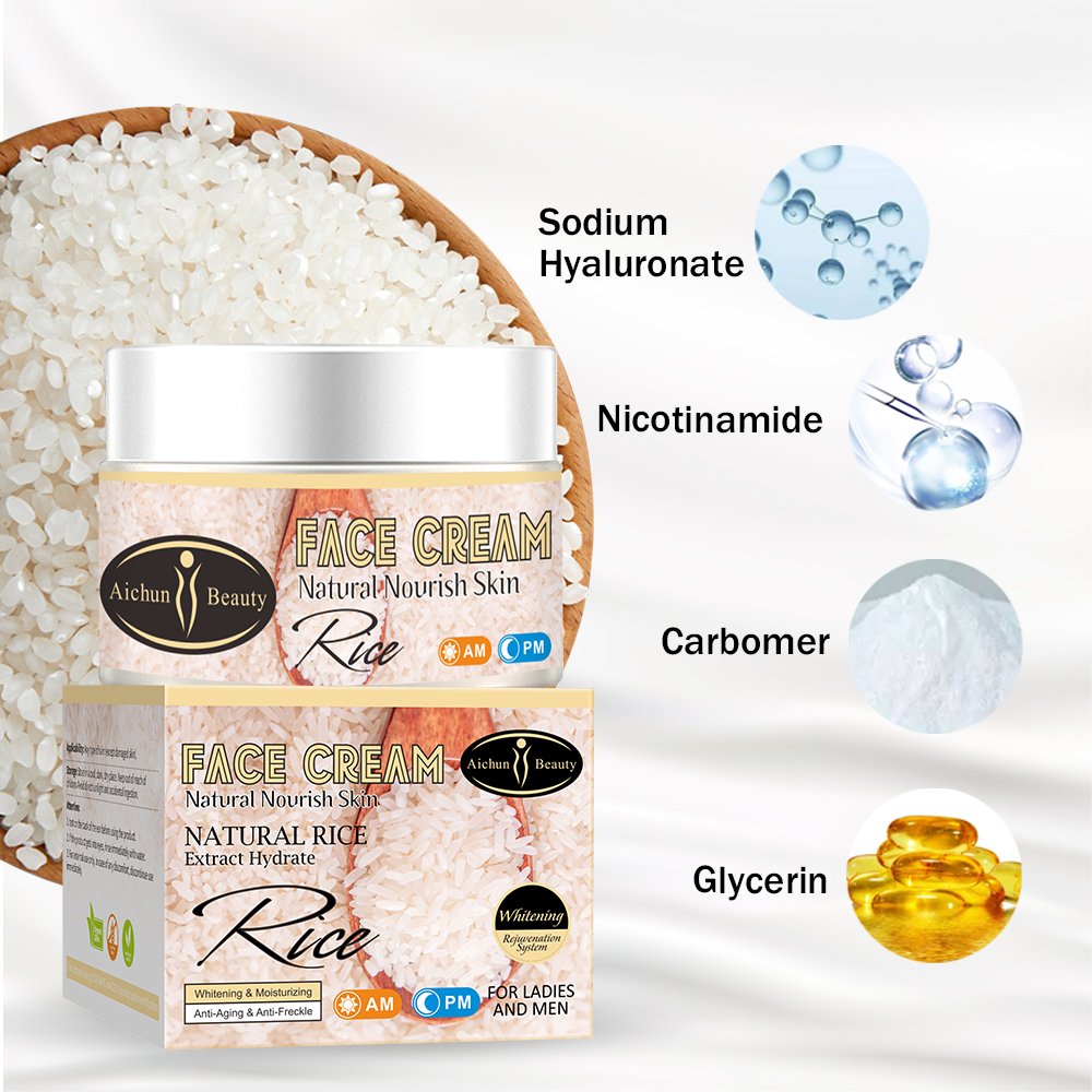 Aichun Beauty 50ml Collagen Rice Face Cream Smoothing Wrinkle Fine Line Removal Loose Skin Tightening Facial Cream