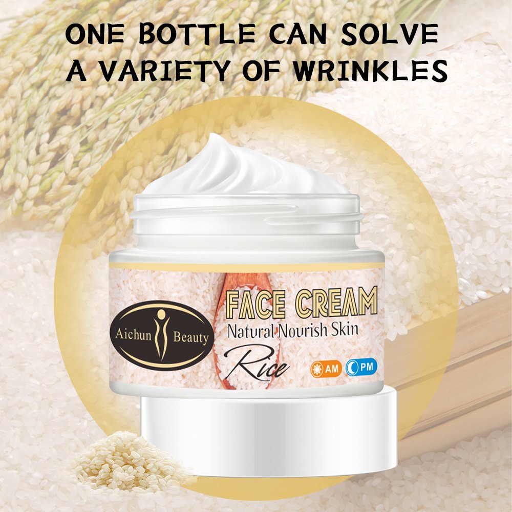 Aichun Beauty 50ml Collagen Rice Face Cream Smoothing Wrinkle Fine Line Removal Loose Skin Tightening Facial Cream