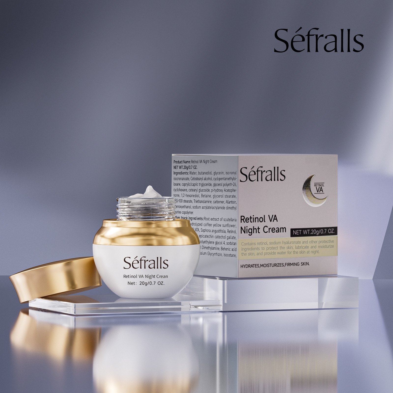 OEM Custom Retinol VA Night Cream Moisturizes Tightens Skin VA Essence Face Cream In The Evening Firming Rejuvenating