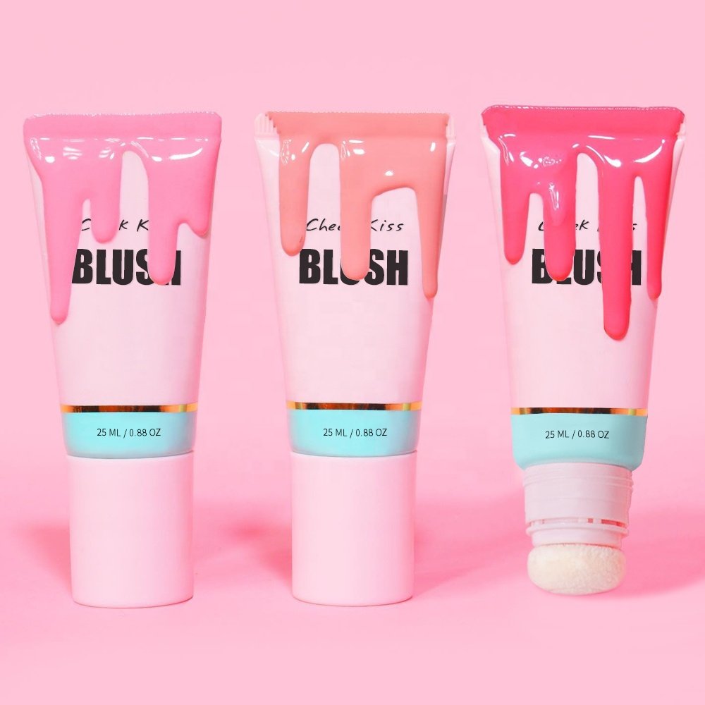 Custom Logo High Pigmented Lip Blushing Cheek Tint Wholesale Vegan Cruelty Free Face Makeup Liquid Blush