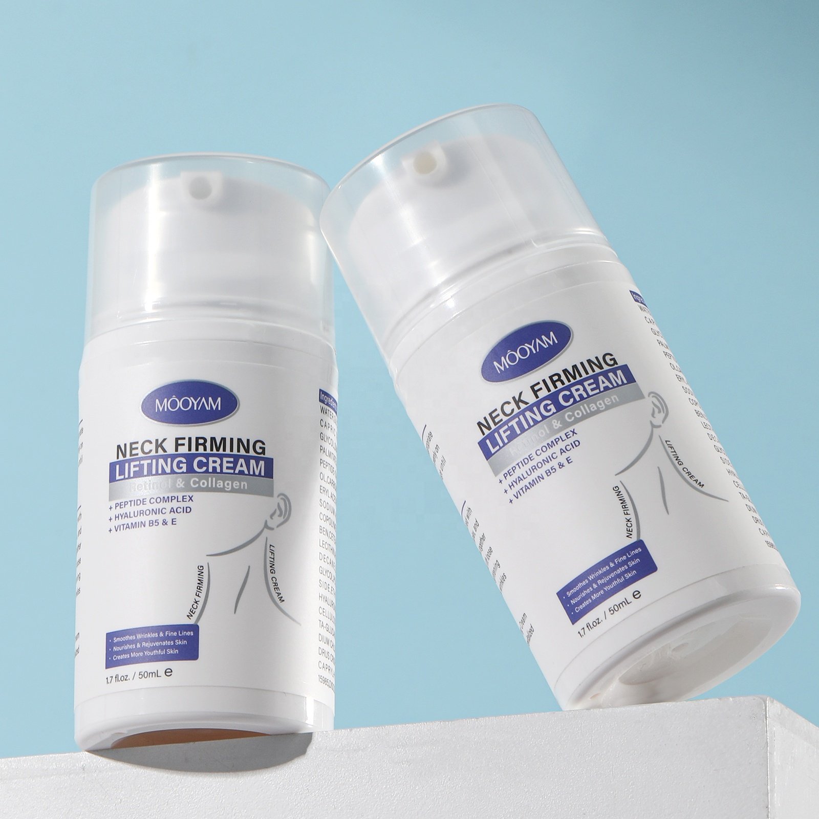 Private Label Retinol Neck Tightening Cream Collagen Vitamin B5 Day & Night Face Cream Firming Repairing Neck Antiaging Cream