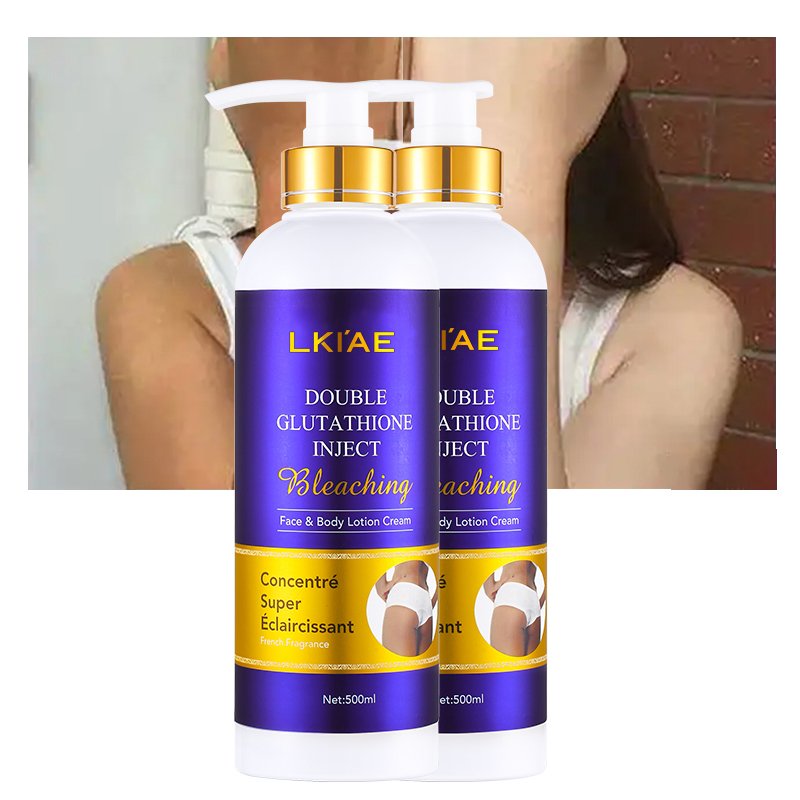 Natural Skin Bleaching Clarify Glutathiones Body Milk Lotion For Black Skin Private Label 500ml