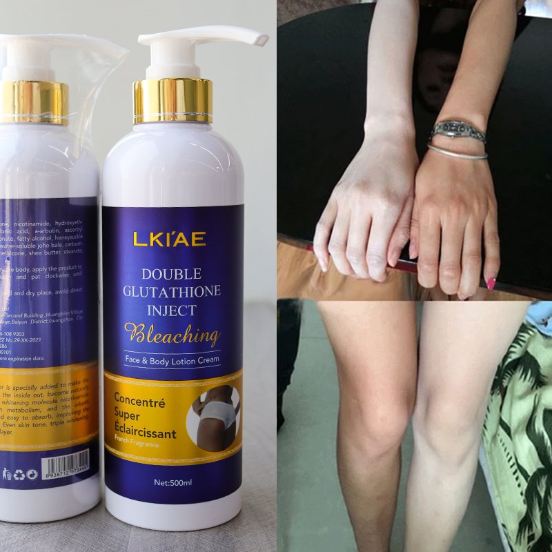 Natural Skin Bleaching Clarify Glutathiones Body Milk Lotion For Black Skin Private Label 500ml