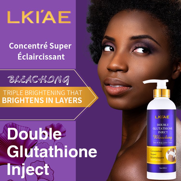 Natural Skin Bleaching Clarify Glutathiones Body Milk Lotion For Black Skin Private Label 500ml