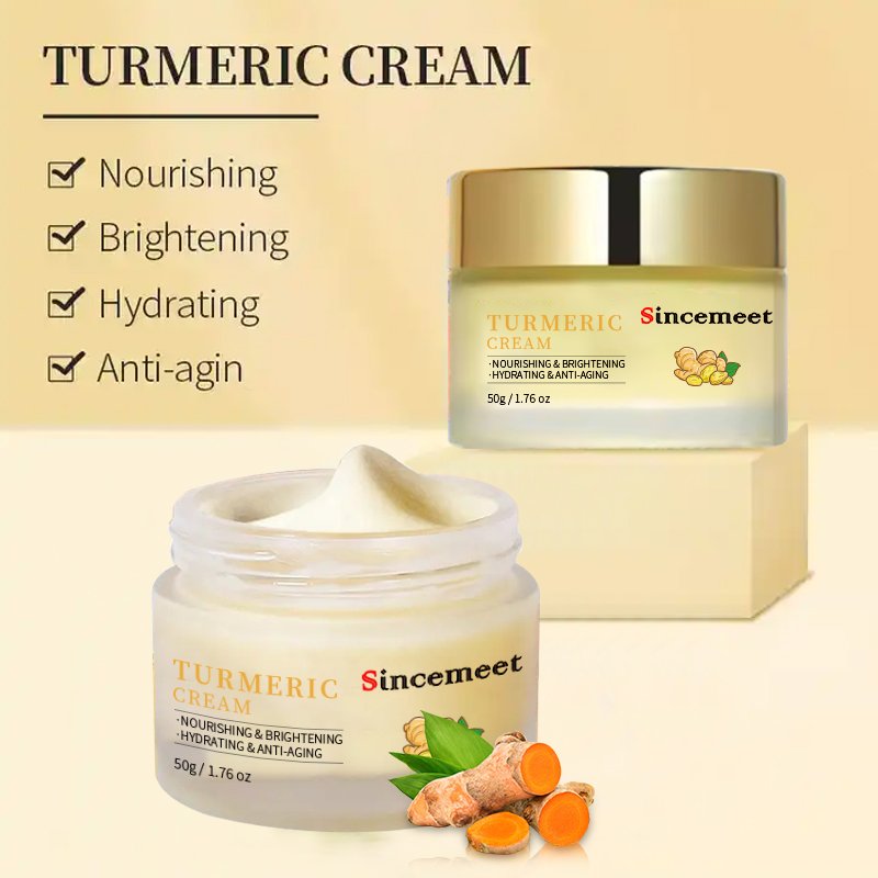 Customized Private Label Turmeric Cream Anti Acne Strong Effect Whitening Turmeric Face Cream For Acne Treatment Facial Cream