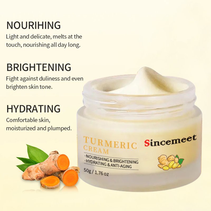 Customized Private Label Turmeric Cream Anti Acne Strong Effect Whitening Turmeric Face Cream For Acne Treatment Facial Cream