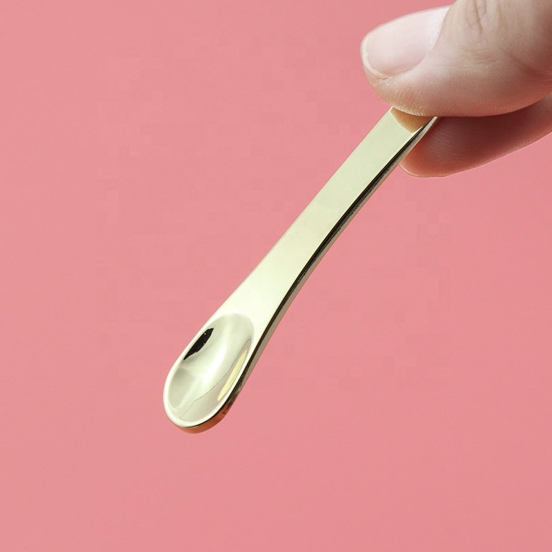 Luxury Rose Gold Eye Cream Spoon Face Mask Scoop Mini Metal Cosmetic Spatula