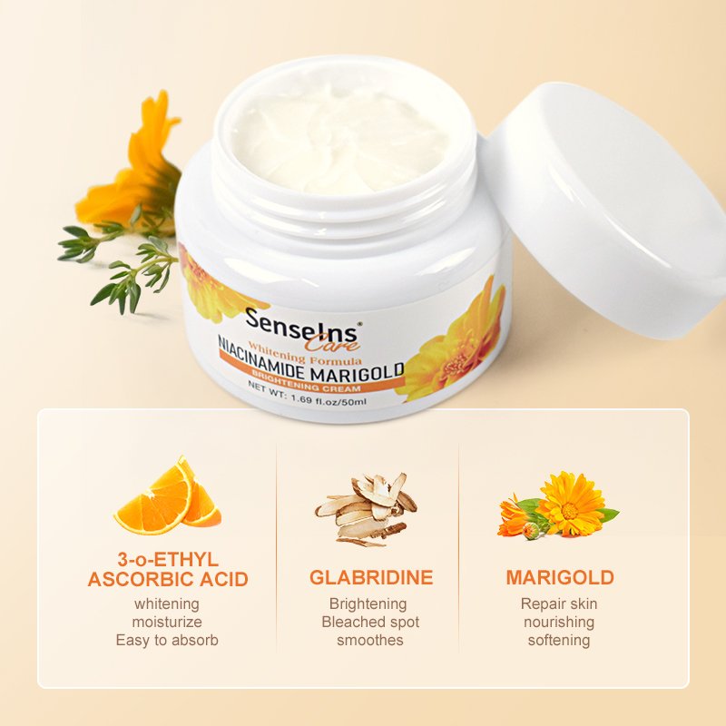 Hot selling niacinamide marigold face cream wholesale organic Whitening Moisturizer Fine Lines face cream