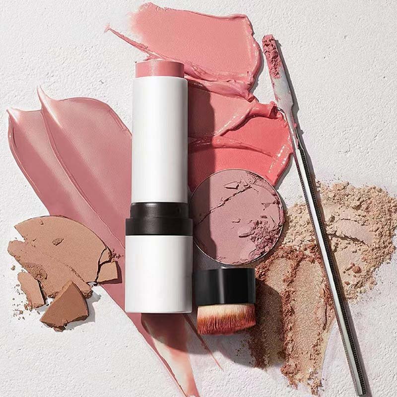 Oem Single High Pigment Blusher And Cheek Blush On Stick With Brush Luxury Natural Make Up Vegan Cream Blush