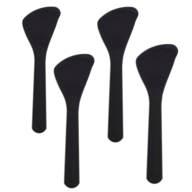 Wholesale low price black Y shaped skincare spatula face cream makeup plastic applicator