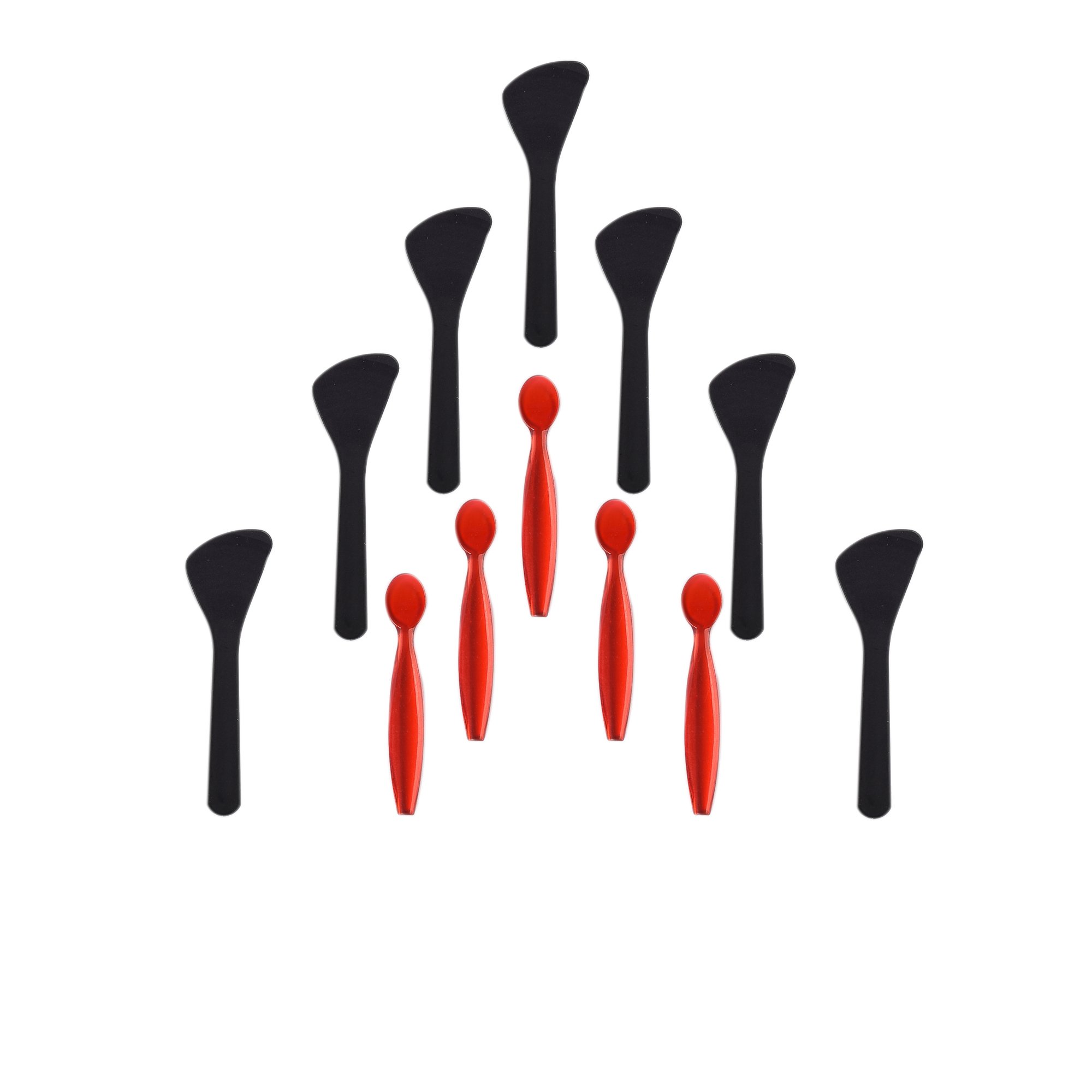 Wholesale low price black Y shaped skincare spatula face cream makeup plastic applicator