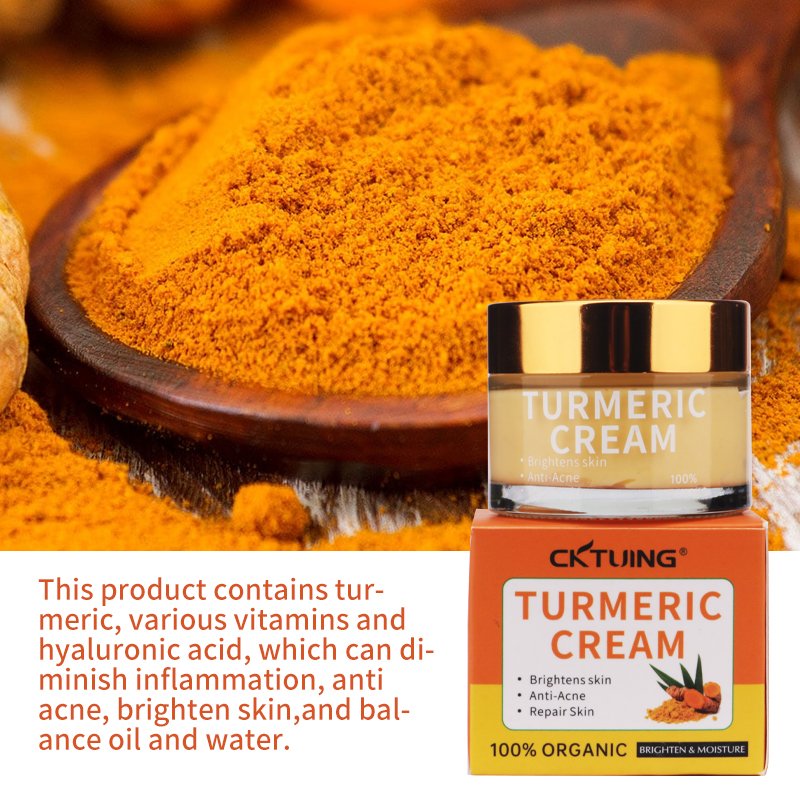 private label organic skin care whitening moisturizer acne black spot remover vitamin c turmeric face cream