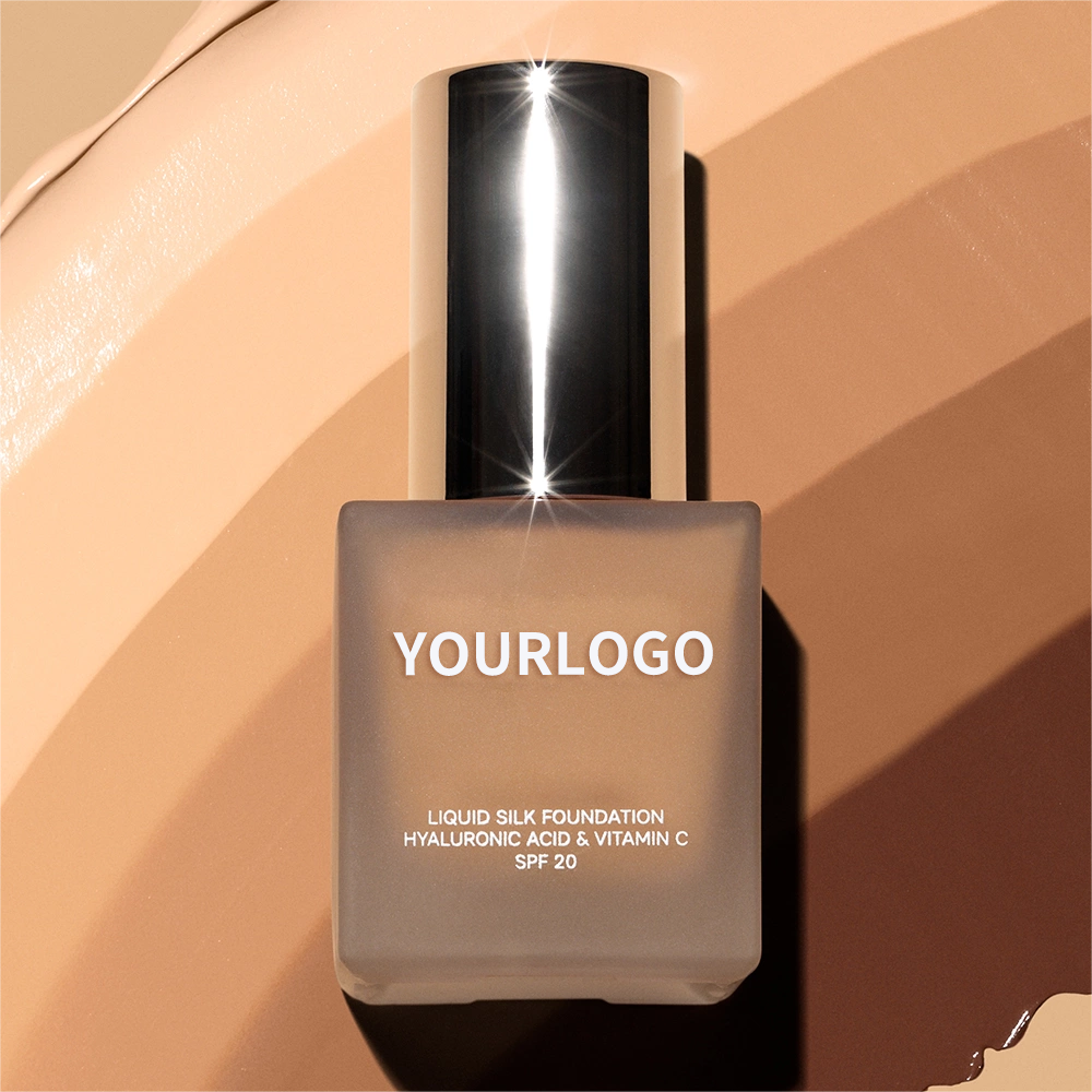 Private Label Organic Matte Foundation For Black Women Face Makeup Base Tinted Cream Waterproof Liquid Foundation