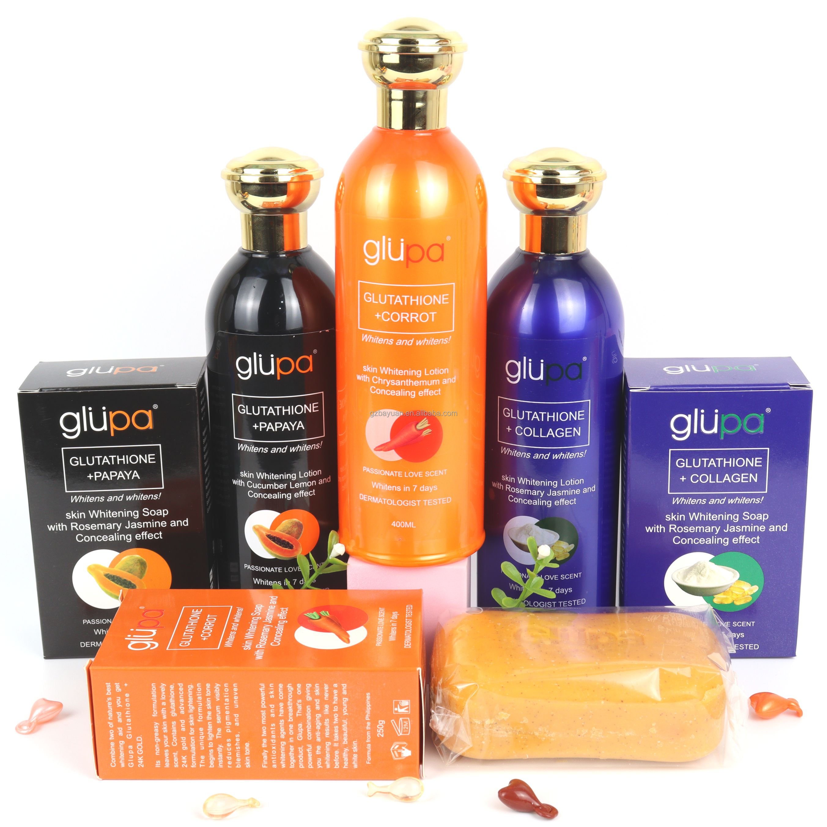 OEM SkinCare Whitening Body Care Set Beauty Products Facial Collagen Serum Face Cream & Lotion New Soap Scrub Kit