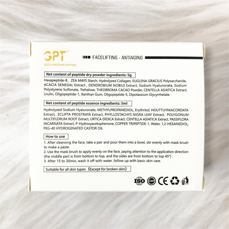 k Peptide Essence Firming Anti-aging Hyaluronic Acid Lifting Mask Face Repair Remove Dark Spots Powder Mask
