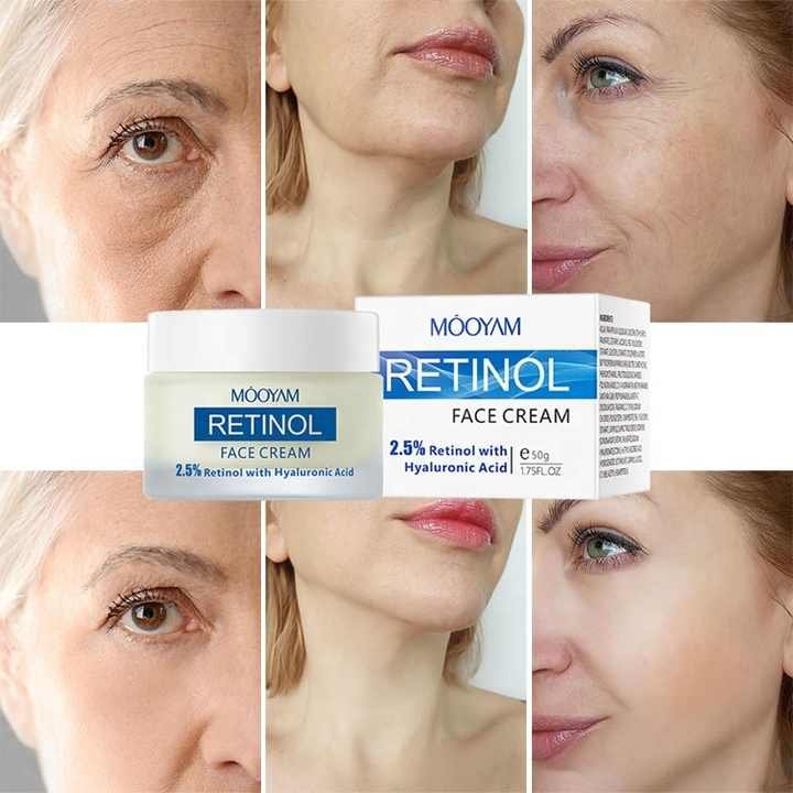 Wholesale OEM ODM 2.5% Retinol With Hyaluronic Acid Face Cream Wrinkle Remove Anti-aging Moisturizing Firming Lifting Cream