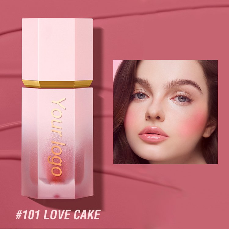Private Label Makeup Liquid Cream Pink Blush Maquillaje