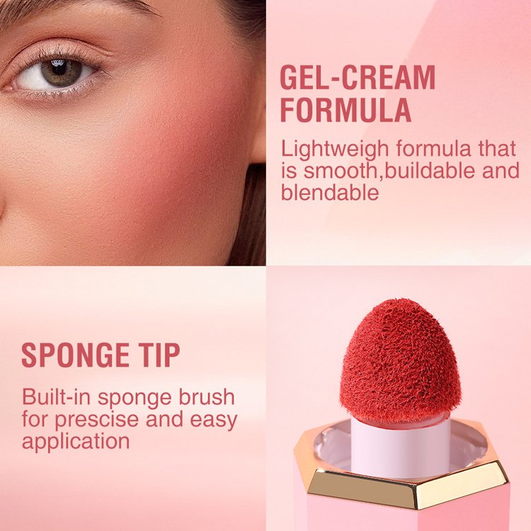 Private Label Makeup Liquid Cream Pink Blush Maquillaje