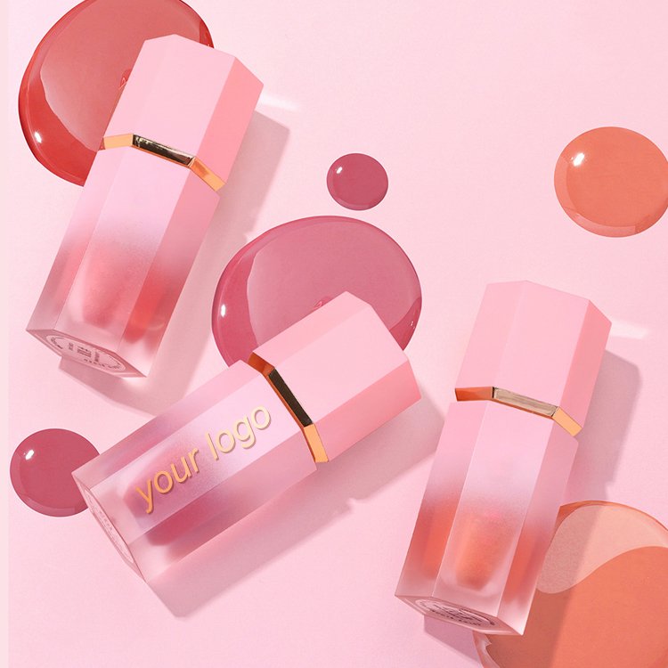 Private Label Makeup Liquid Cream Pink Blush Maquillaje