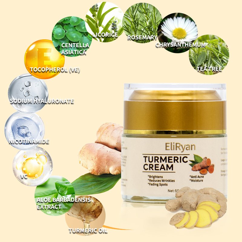 Best Organic Vegan Whitening Antiaging Lightening Anti Aging Wrinkles Vitamin C Turmeric Face Cream