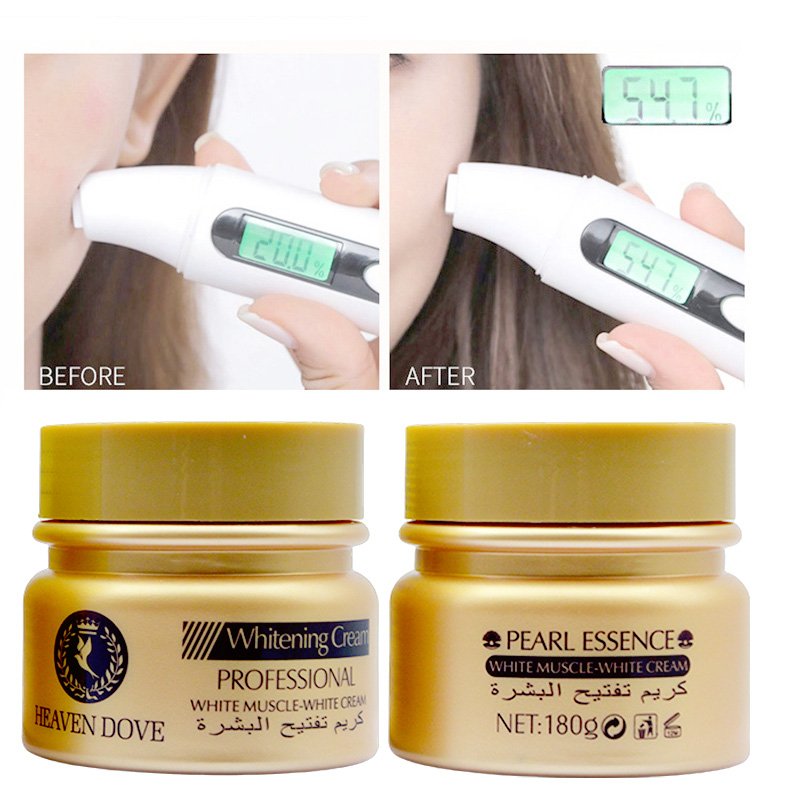 Private Label 180g Pearl Essence Moisturizing Brightening 7 Day Korean Face Body Skin Whitening Face Cream For Black Skin