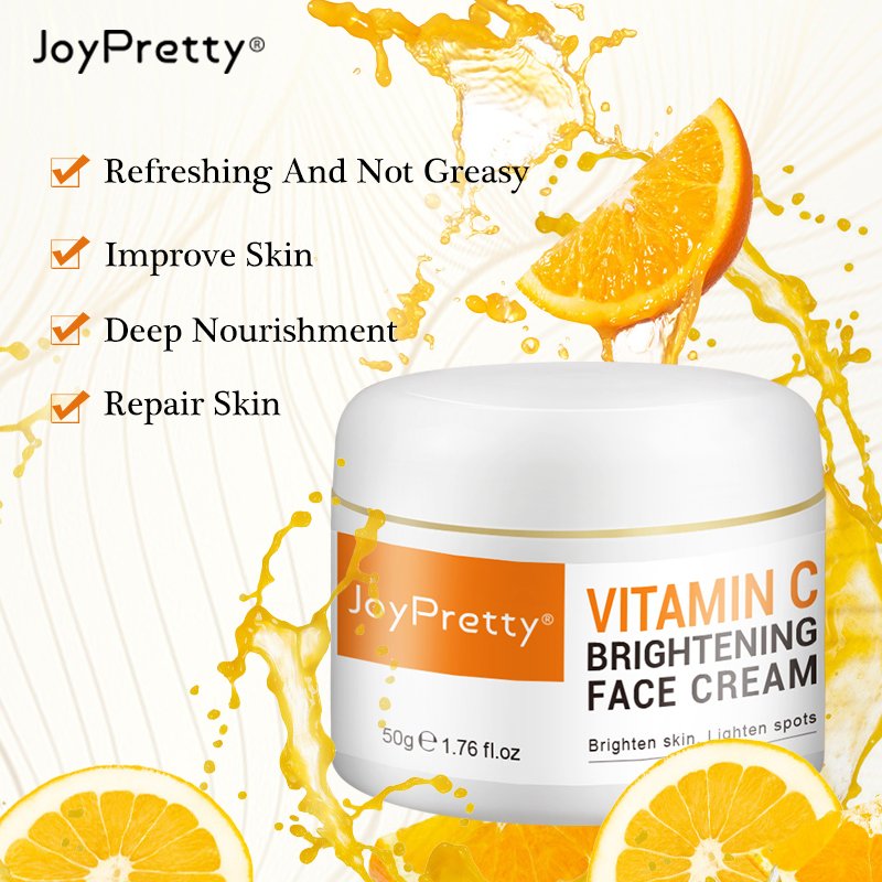 Vitamin C Skin Care Set Black Dark spot Remover Whitening Serum Face Moisturizer Cream Collagen Organic To Lighten The Skin