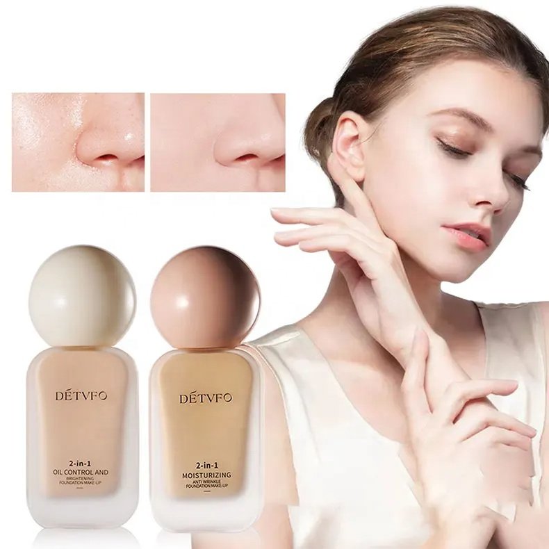 Private Label Korean Cosmetics 30Ml Make Up Waterproof Cream Makeup Liquid Foundation