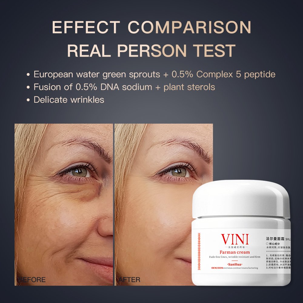 High quality anti-wrinkle complex peptide ceramide face cream natural organic wrinkle remover facial cream