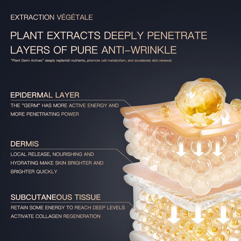 High quality anti-wrinkle complex peptide ceramide face cream natural organic wrinkle remover facial cream