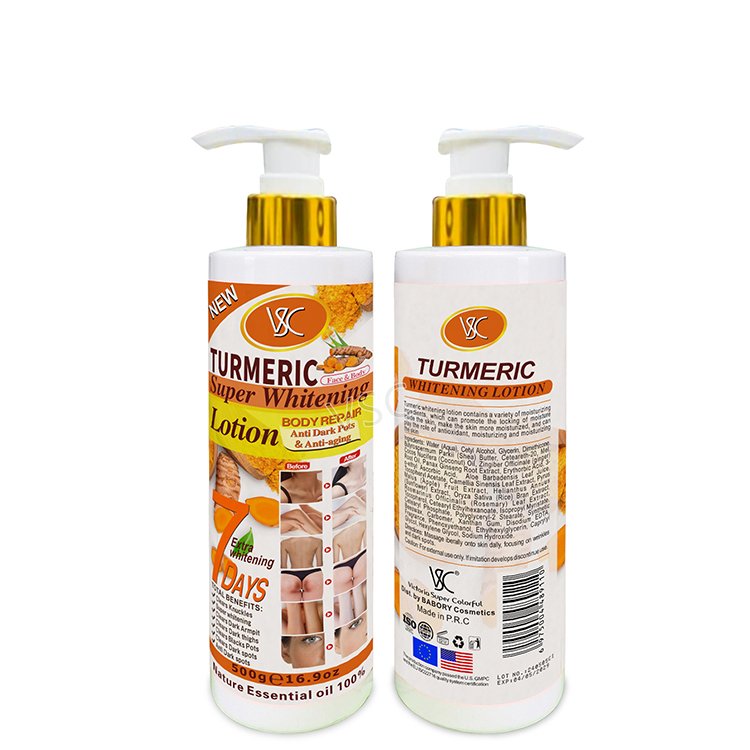 Super Whitening 500ml Removing Dark Spots Natural Face & Body Cream Brightening Bleaching Lotion Skin Care Turmeric Body Lotion