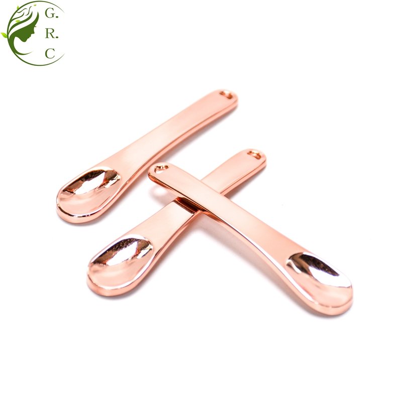 Custom Rose Golden Cosmetic Spatula Face Cream Scoop Metal Mask Cosmetic Spoon
