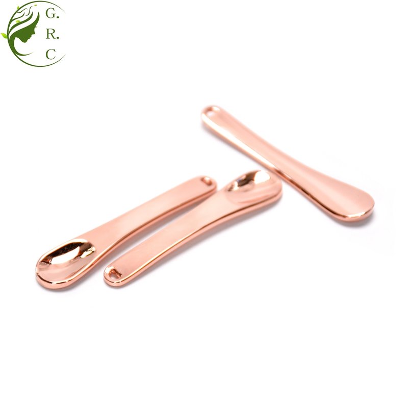 Custom Rose Golden Cosmetic Spatula Face Cream Scoop Metal Mask Cosmetic Spoon