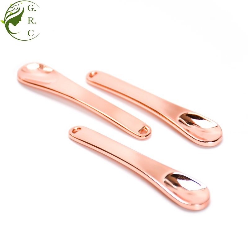 Custom Rose Golden Cosmetic Spatula Face Cream Scoop Metal Mask Cosmetic Spoon