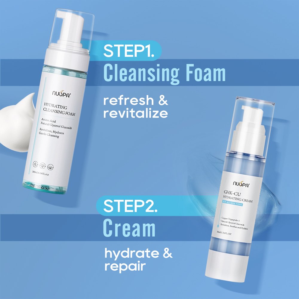 NUSPA Natural Glycerol Glucoside GHK-CU Anti Aging Skin Care Deeply Hydrating Refreshing Feeling Face Cream