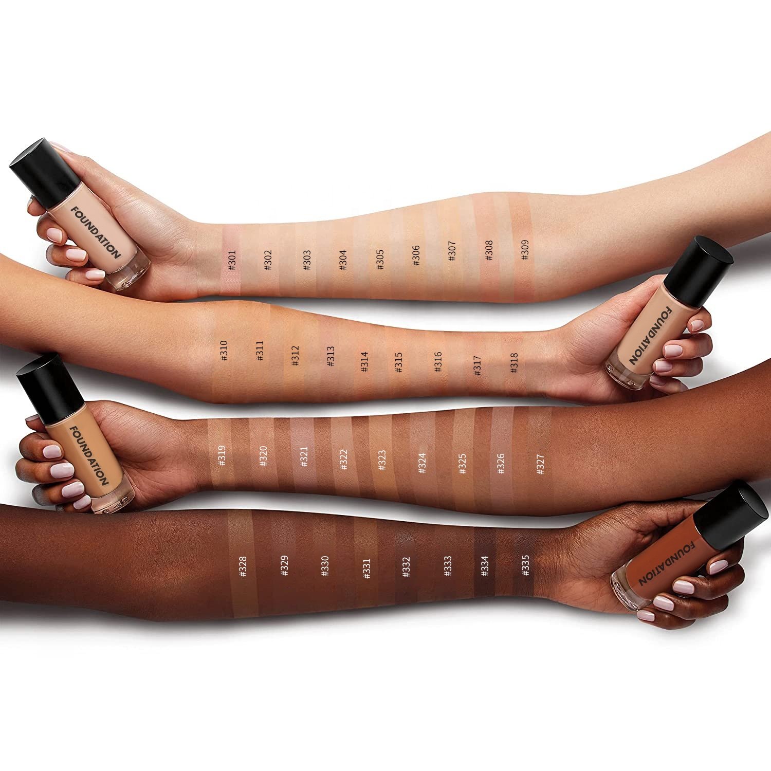 Wholesale Waterproof Matte Face Liquid Foundation Cream Custom Logo Vegan 24hr Full Coverage High Quality Makeup Foundation