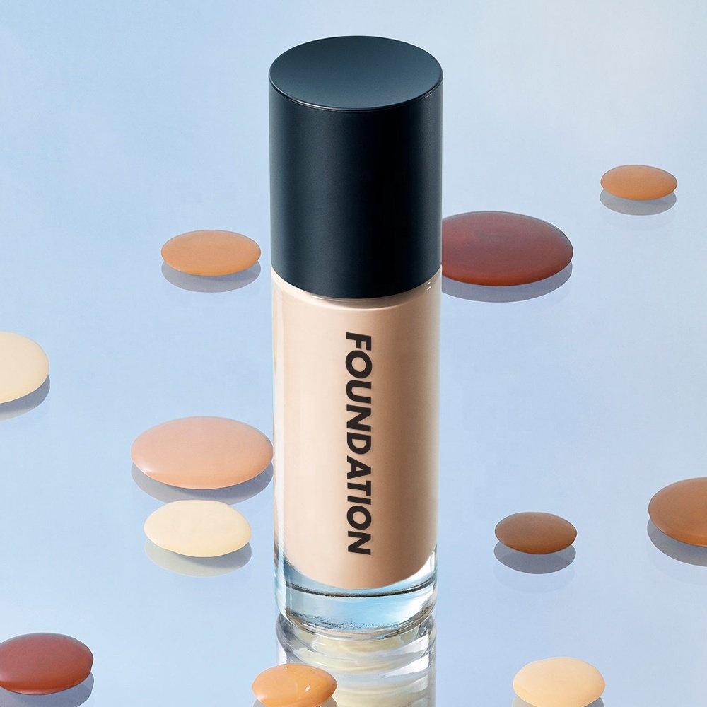 Wholesale Waterproof Matte Face Liquid Foundation Cream Custom Logo Vegan 24hr Full Coverage High Quality Makeup Foundation