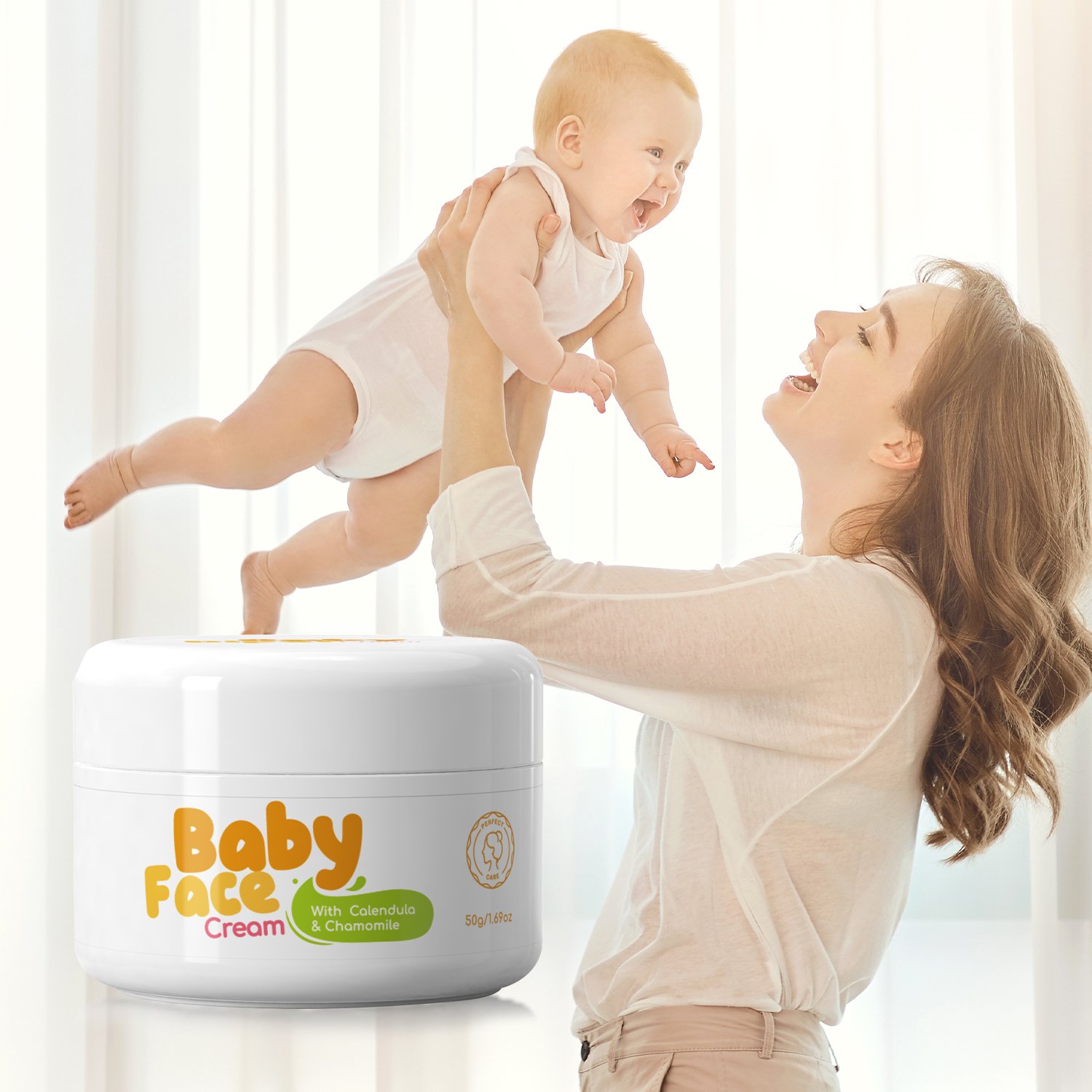 Private Label Baby Skin Care Face Cream Manufacturers Moisturizing Cream Natural Organic Kids Calendula Chamomile Baby Cream