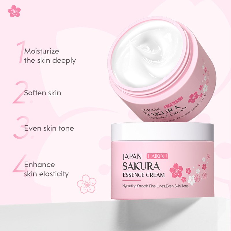 Customized Wholesale Japanese cherry blossom moisturizing and whitening essence face cream 25g