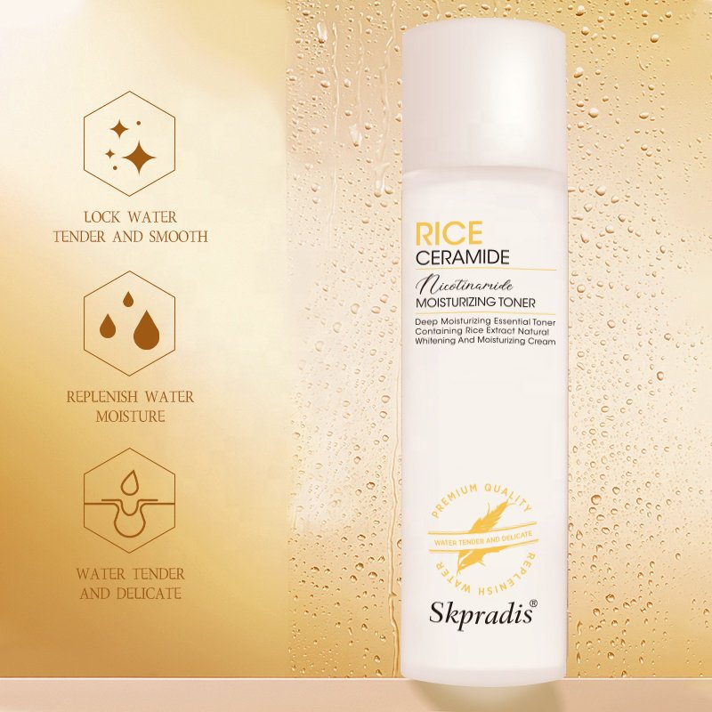 Rice Toner Pure Natural Cruelty Free Niacinamide Ceramide Glow Essential Face Moisturizer Lotion for All Skin Types Facial Toner